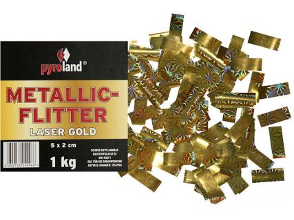 Metallic Flitter - Laser gold 5x2cm 1kg (Pappschachtel)