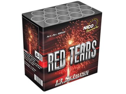 Red Tears 13-Schuss-Feuerwerk-Batterie