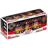 Schwarz Rot Gold 30-Schuss-Feuerwerk-Batterie