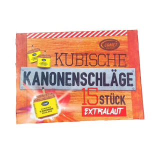 Kubische Kanonenschläge Orange 15 Stück