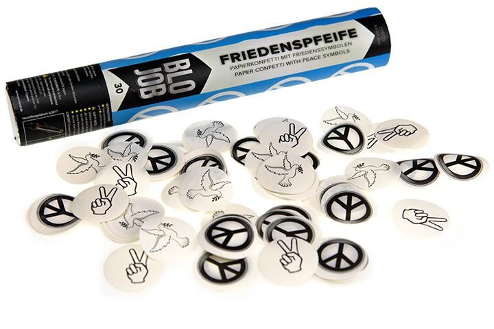 Jetzt Friedenspfeife 30cm Papierflitter Friedenssymbole ab 3.59€ bestellen