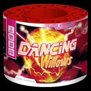 Dancing Willows 15-Schuss-Feuerwerkbatterie 12er Pack (Stahlkäfig)