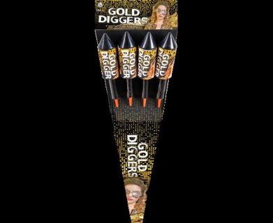 Gold Diggers 4-teiliger Feuerwerk-Raketenbeutel