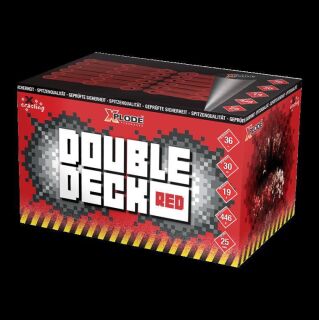 Double Deck Red 36-Schuss-Feuerwerk-Batterie