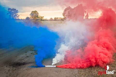Rauchflagge 40s, blau/weiß/rot