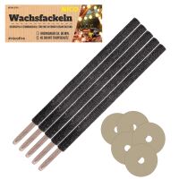 Wachsfackeln, 45cm, 5er Beutel