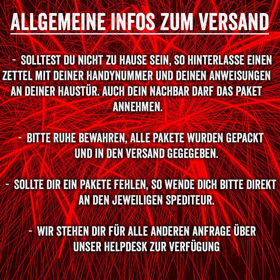 Allgemeine Versandinformationen 2025